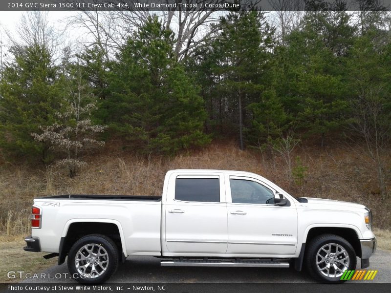 White Diamond Tricoat / Cocoa/Dune 2014 GMC Sierra 1500 SLT Crew Cab 4x4