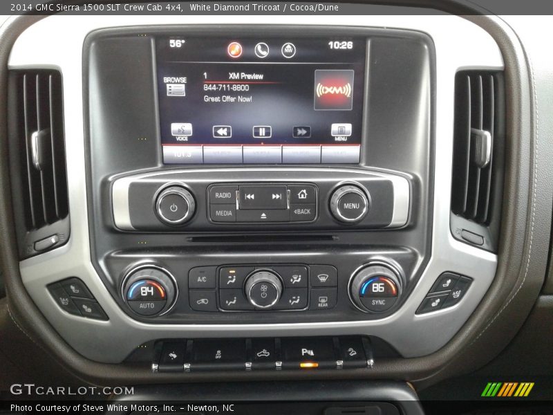 White Diamond Tricoat / Cocoa/Dune 2014 GMC Sierra 1500 SLT Crew Cab 4x4