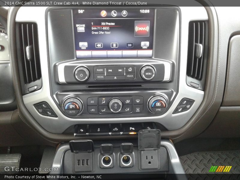 White Diamond Tricoat / Cocoa/Dune 2014 GMC Sierra 1500 SLT Crew Cab 4x4