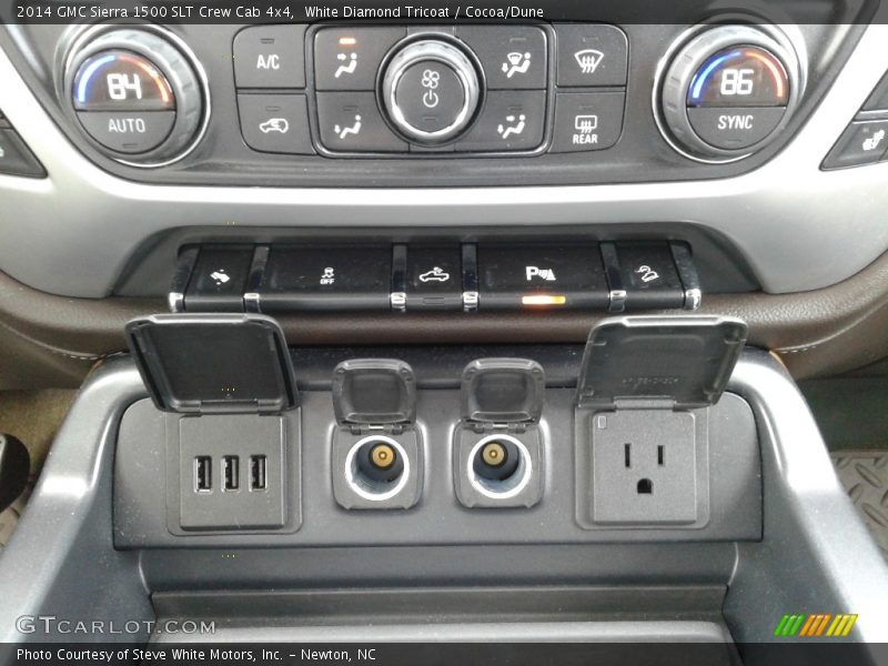 White Diamond Tricoat / Cocoa/Dune 2014 GMC Sierra 1500 SLT Crew Cab 4x4