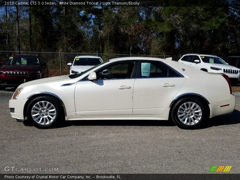 White Diamond Tricoat / Light Titanium/Ebony 2010 Cadillac CTS 3.0 Sedan