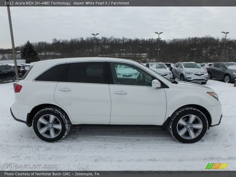 Aspen White Pearl II / Parchment 2012 Acura MDX SH-AWD Technology