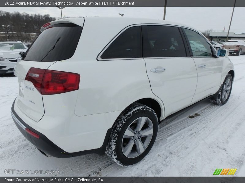 Aspen White Pearl II / Parchment 2012 Acura MDX SH-AWD Technology