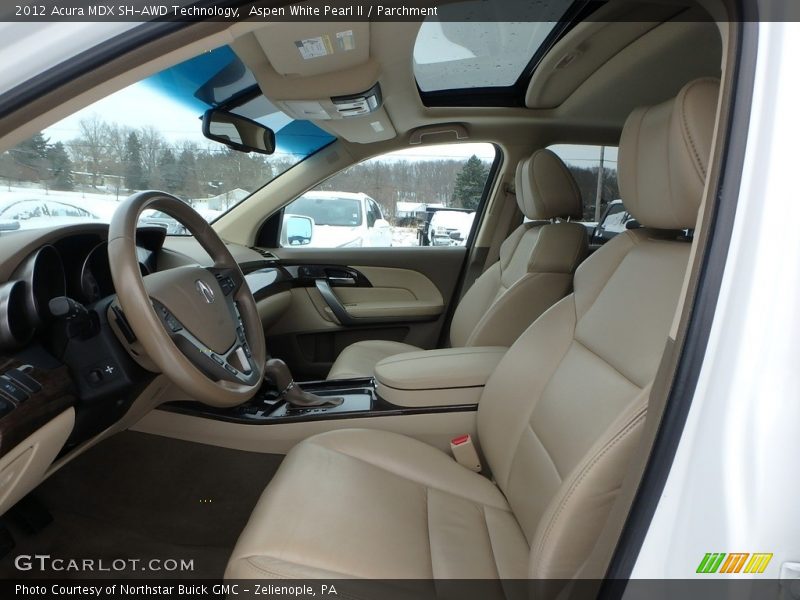 Aspen White Pearl II / Parchment 2012 Acura MDX SH-AWD Technology