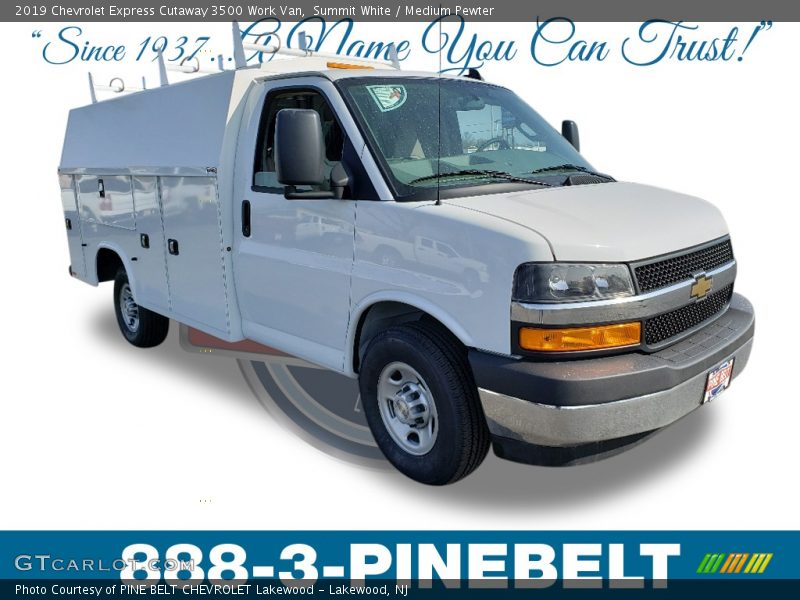 Summit White / Medium Pewter 2019 Chevrolet Express Cutaway 3500 Work Van