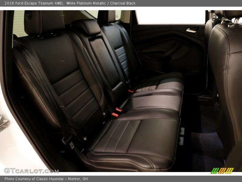 White Platinum Metallic / Charcoal Black 2016 Ford Escape Titanium 4WD