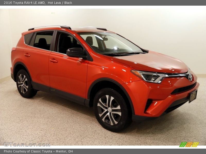 Hot Lava / Black 2016 Toyota RAV4 LE AWD