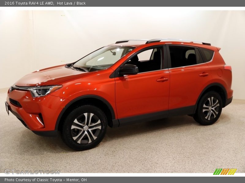 Hot Lava / Black 2016 Toyota RAV4 LE AWD