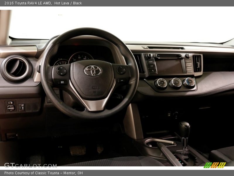Hot Lava / Black 2016 Toyota RAV4 LE AWD