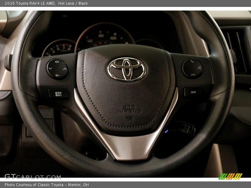 Hot Lava / Black 2016 Toyota RAV4 LE AWD