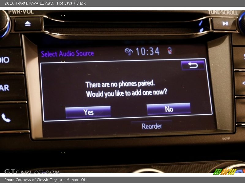 Hot Lava / Black 2016 Toyota RAV4 LE AWD