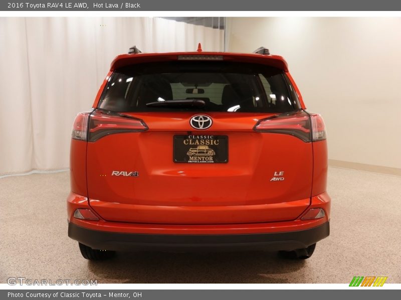 Hot Lava / Black 2016 Toyota RAV4 LE AWD