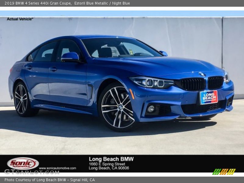 Estoril Blue Metallic / Night Blue 2019 BMW 4 Series 440i Gran Coupe