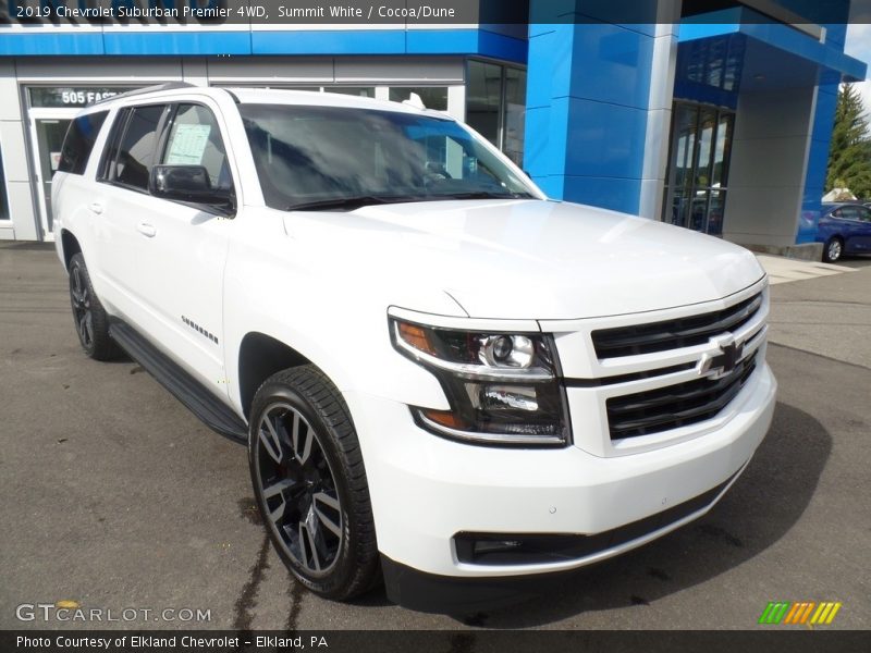 Summit White / Cocoa/Dune 2019 Chevrolet Suburban Premier 4WD