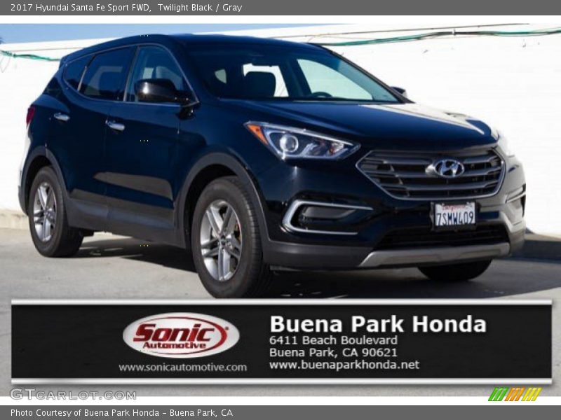 Twilight Black / Gray 2017 Hyundai Santa Fe Sport FWD