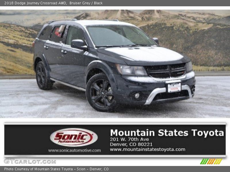 Bruiser Grey / Black 2018 Dodge Journey Crossroad AWD