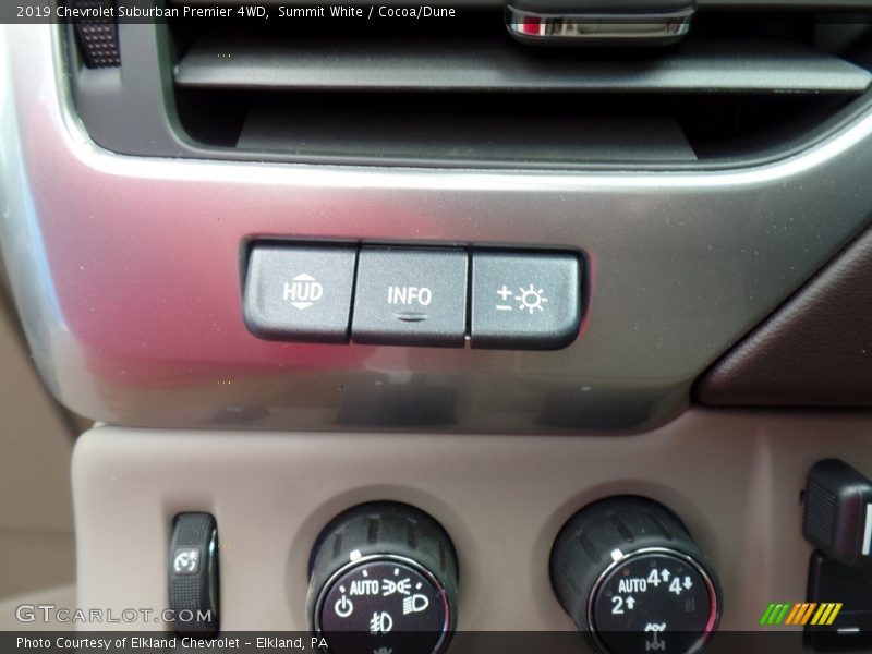 Controls of 2019 Suburban Premier 4WD