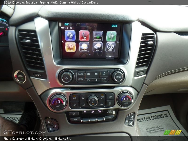 Controls of 2019 Suburban Premier 4WD