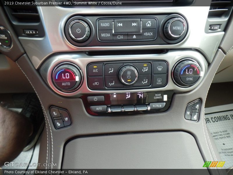 Controls of 2019 Suburban Premier 4WD