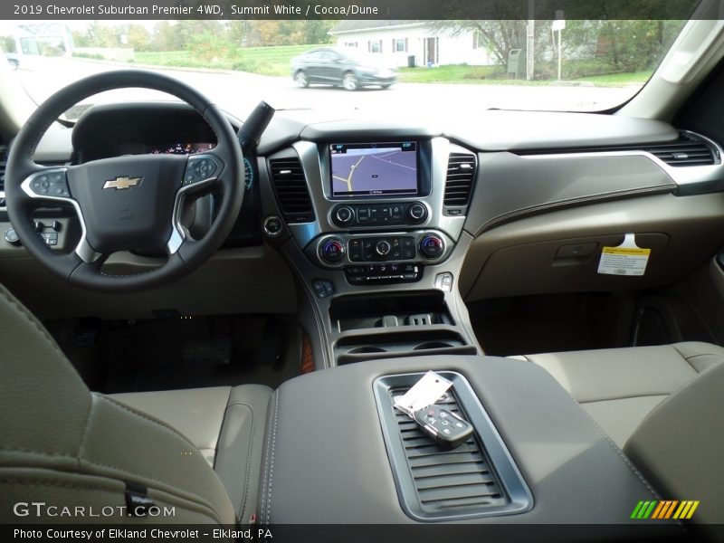 Summit White / Cocoa/Dune 2019 Chevrolet Suburban Premier 4WD