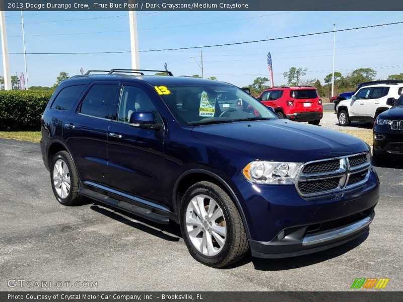 True Blue Pearl / Dark Graystone/Medium Graystone 2013 Dodge Durango Crew