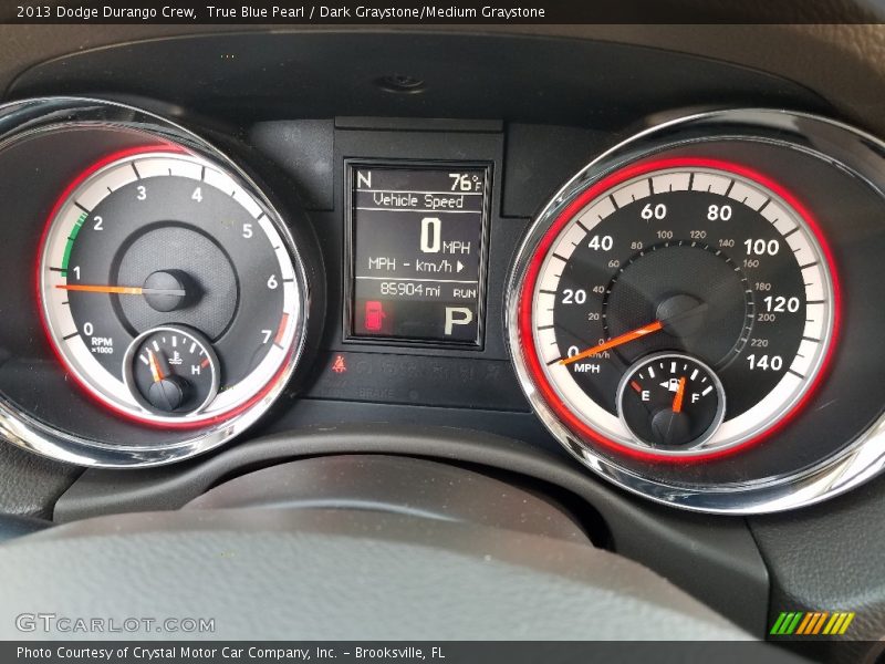 True Blue Pearl / Dark Graystone/Medium Graystone 2013 Dodge Durango Crew
