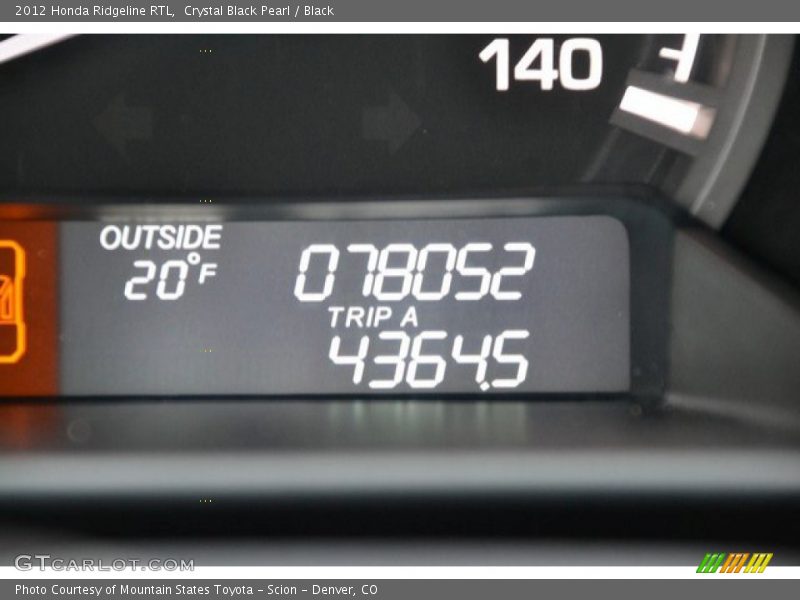 Crystal Black Pearl / Black 2012 Honda Ridgeline RTL