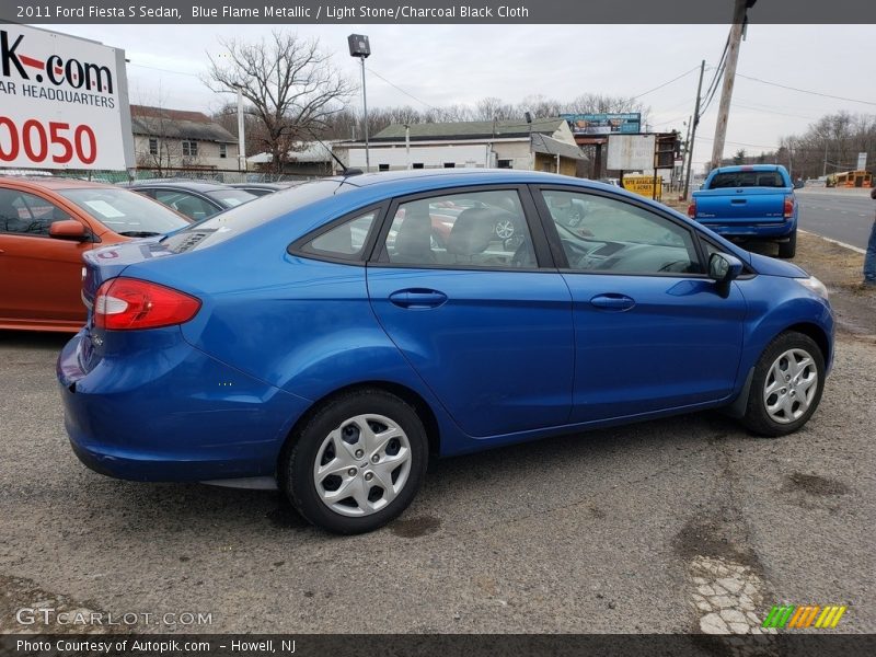 Blue Flame Metallic / Light Stone/Charcoal Black Cloth 2011 Ford Fiesta S Sedan