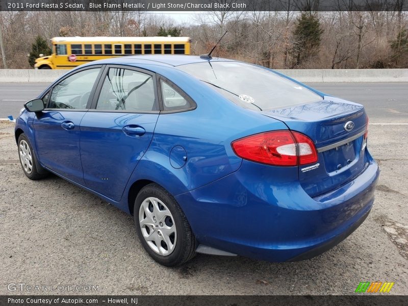 Blue Flame Metallic / Light Stone/Charcoal Black Cloth 2011 Ford Fiesta S Sedan