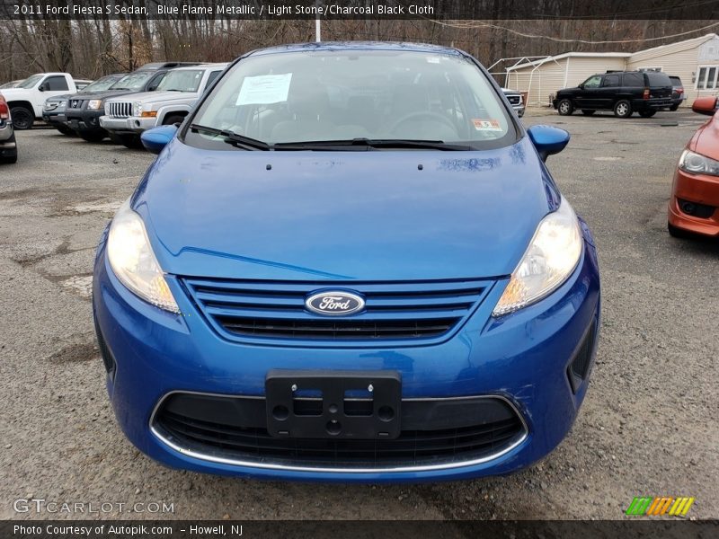 Blue Flame Metallic / Light Stone/Charcoal Black Cloth 2011 Ford Fiesta S Sedan