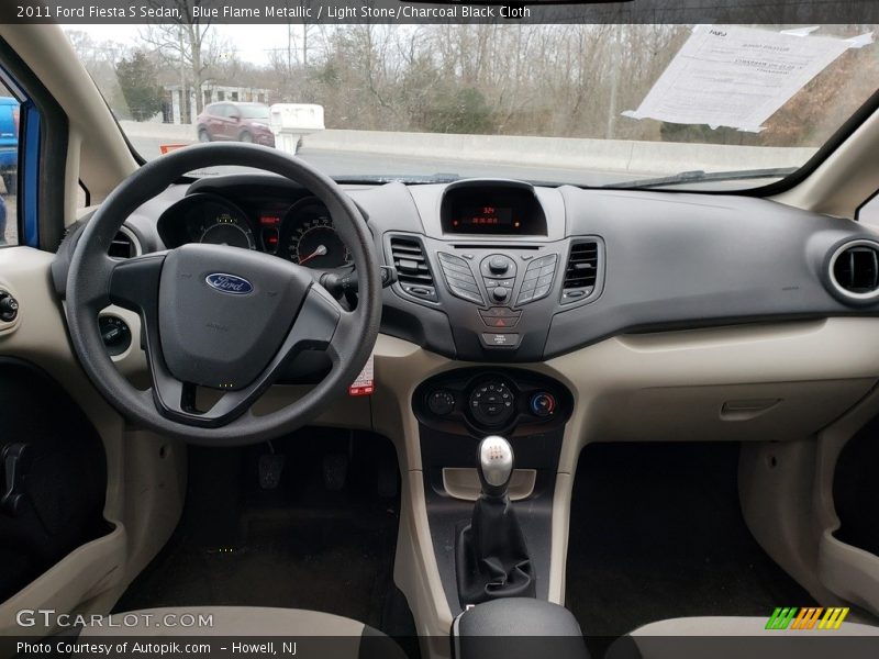 Blue Flame Metallic / Light Stone/Charcoal Black Cloth 2011 Ford Fiesta S Sedan