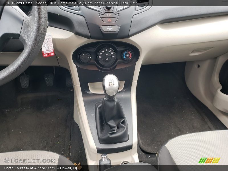 Blue Flame Metallic / Light Stone/Charcoal Black Cloth 2011 Ford Fiesta S Sedan