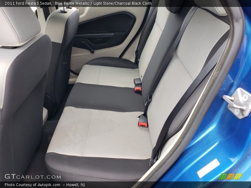 Blue Flame Metallic / Light Stone/Charcoal Black Cloth 2011 Ford Fiesta S Sedan