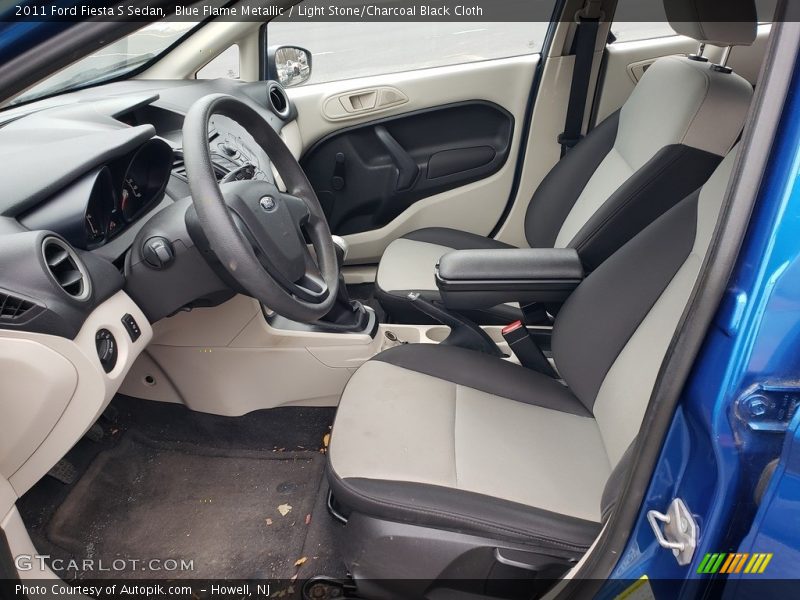 Blue Flame Metallic / Light Stone/Charcoal Black Cloth 2011 Ford Fiesta S Sedan