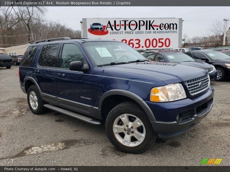 Medium Wedgewood Blue Metallic / Graphite 2004 Ford Explorer XLT 4x4