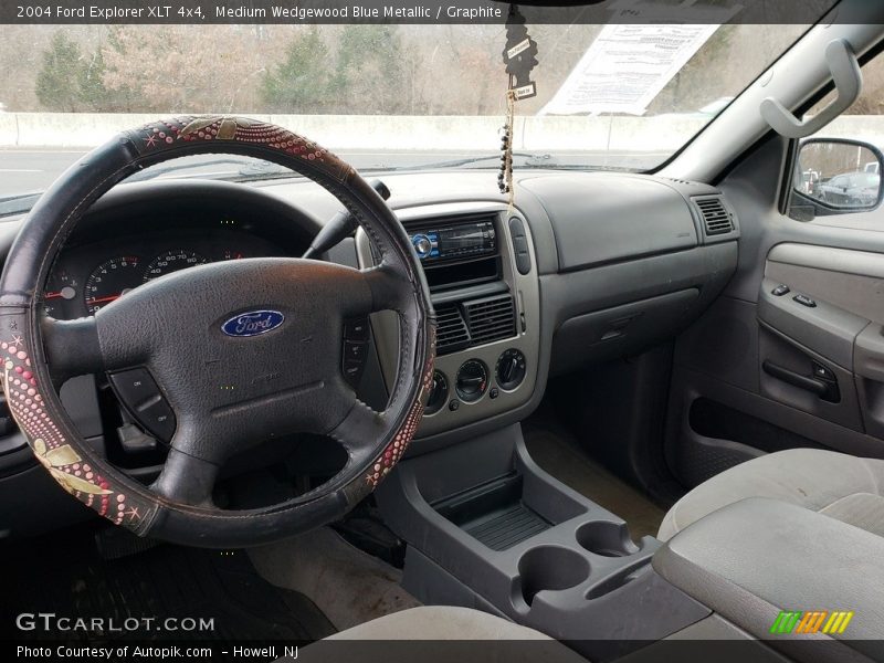 Medium Wedgewood Blue Metallic / Graphite 2004 Ford Explorer XLT 4x4