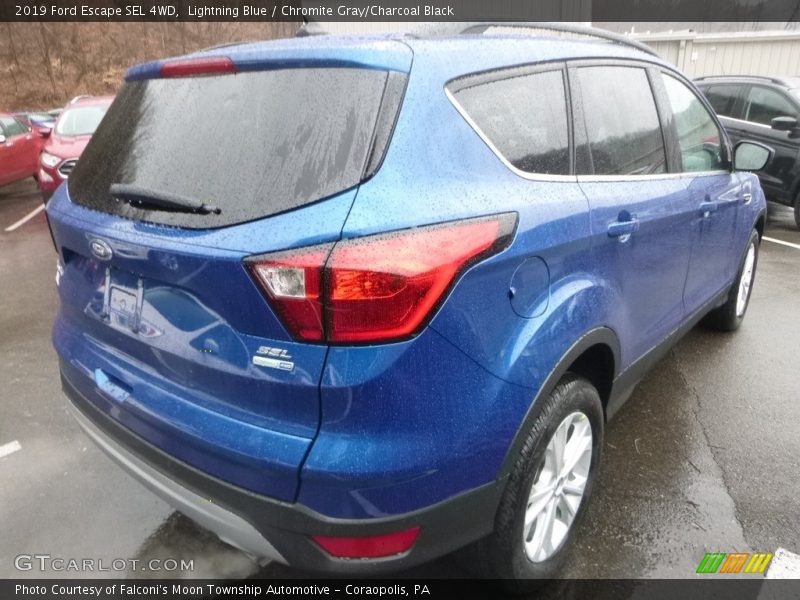 Lightning Blue / Chromite Gray/Charcoal Black 2019 Ford Escape SEL 4WD