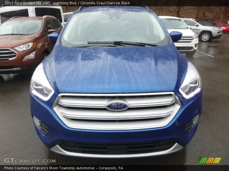 Lightning Blue / Chromite Gray/Charcoal Black 2019 Ford Escape SEL 4WD