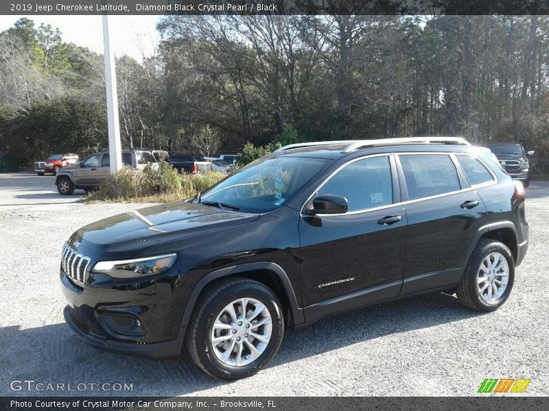 Diamond Black Crystal Pearl / Black 2019 Jeep Cherokee Latitude