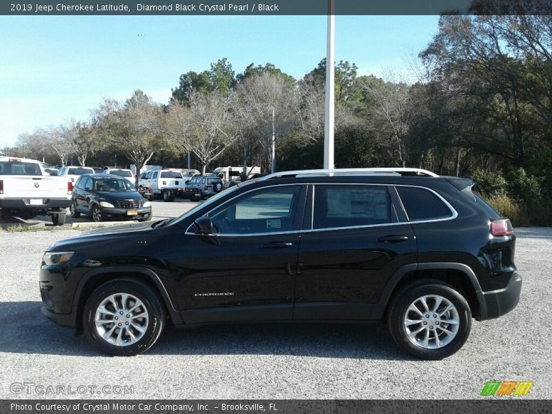 Diamond Black Crystal Pearl / Black 2019 Jeep Cherokee Latitude