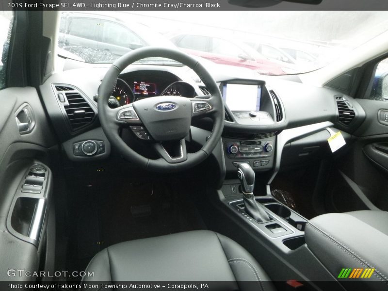 Lightning Blue / Chromite Gray/Charcoal Black 2019 Ford Escape SEL 4WD