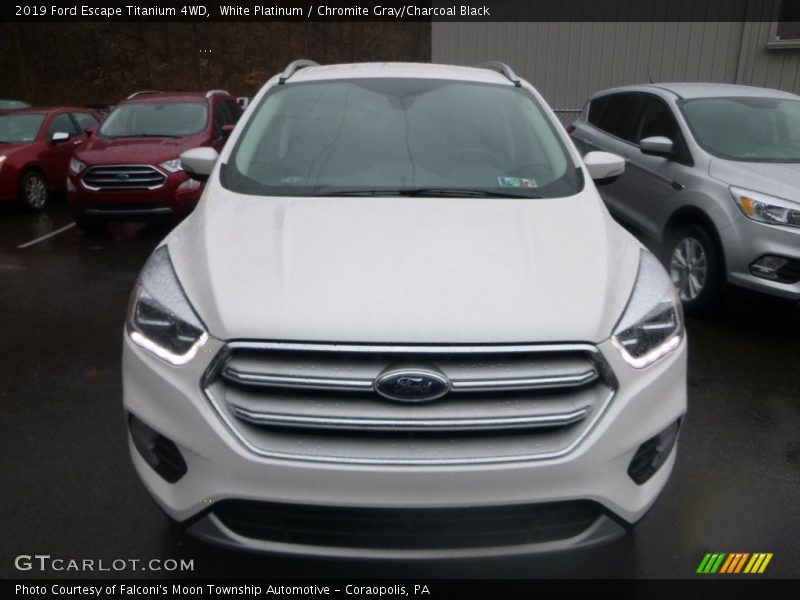 White Platinum / Chromite Gray/Charcoal Black 2019 Ford Escape Titanium 4WD