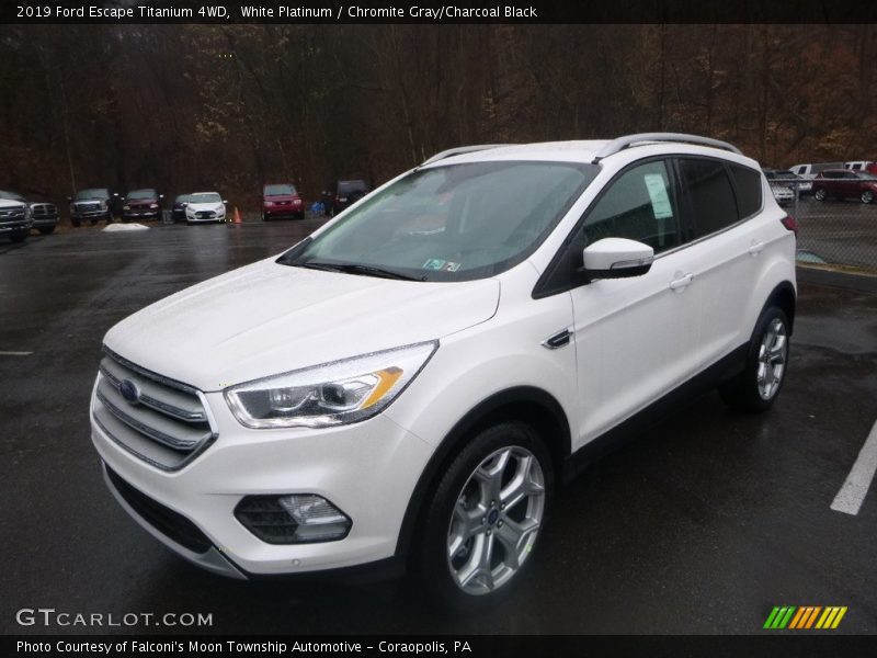 White Platinum / Chromite Gray/Charcoal Black 2019 Ford Escape Titanium 4WD