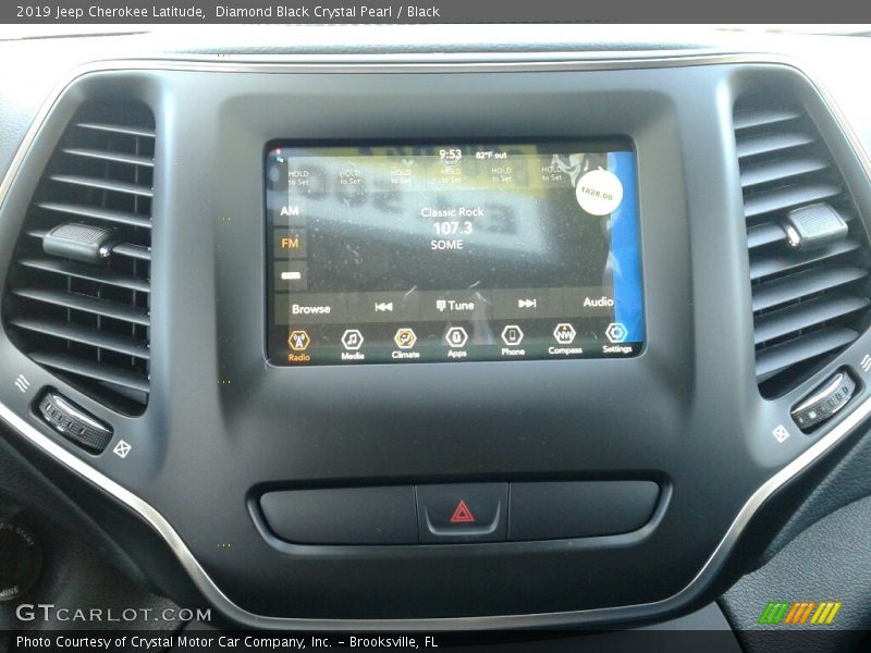 Diamond Black Crystal Pearl / Black 2019 Jeep Cherokee Latitude