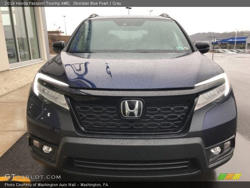 Obsidian Blue Pearl / Gray 2019 Honda Passport Touring AWD