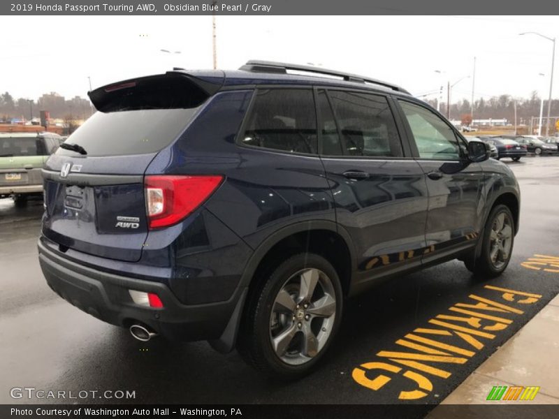 Obsidian Blue Pearl / Gray 2019 Honda Passport Touring AWD