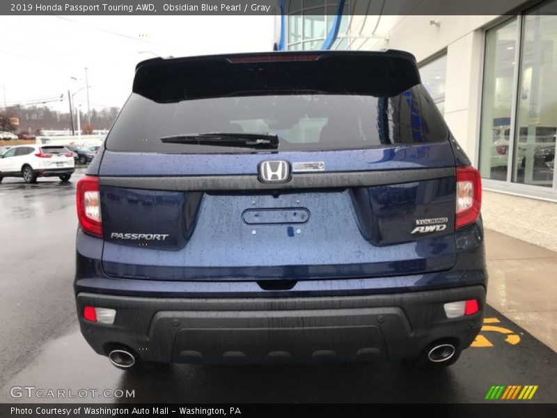 Obsidian Blue Pearl / Gray 2019 Honda Passport Touring AWD