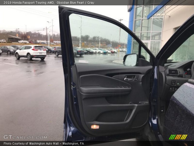 Obsidian Blue Pearl / Gray 2019 Honda Passport Touring AWD