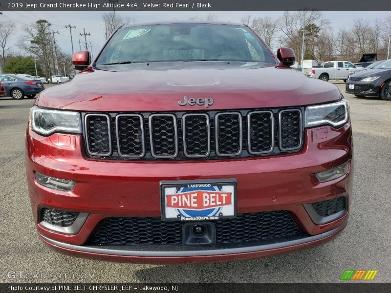 Velvet Red Pearl / Black 2019 Jeep Grand Cherokee High Altitude 4x4