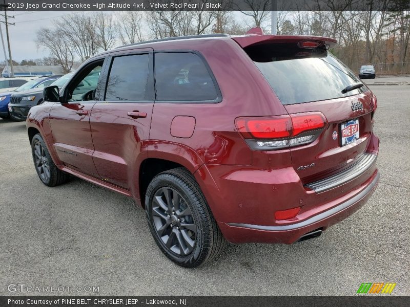 Velvet Red Pearl / Black 2019 Jeep Grand Cherokee High Altitude 4x4